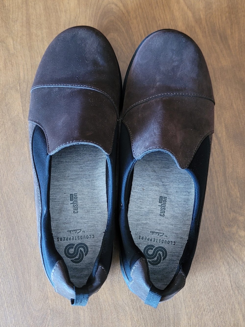Clarks Cloudsteppers Brown Slip-On Casual Shoes